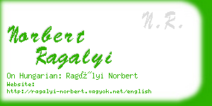 norbert ragalyi business card